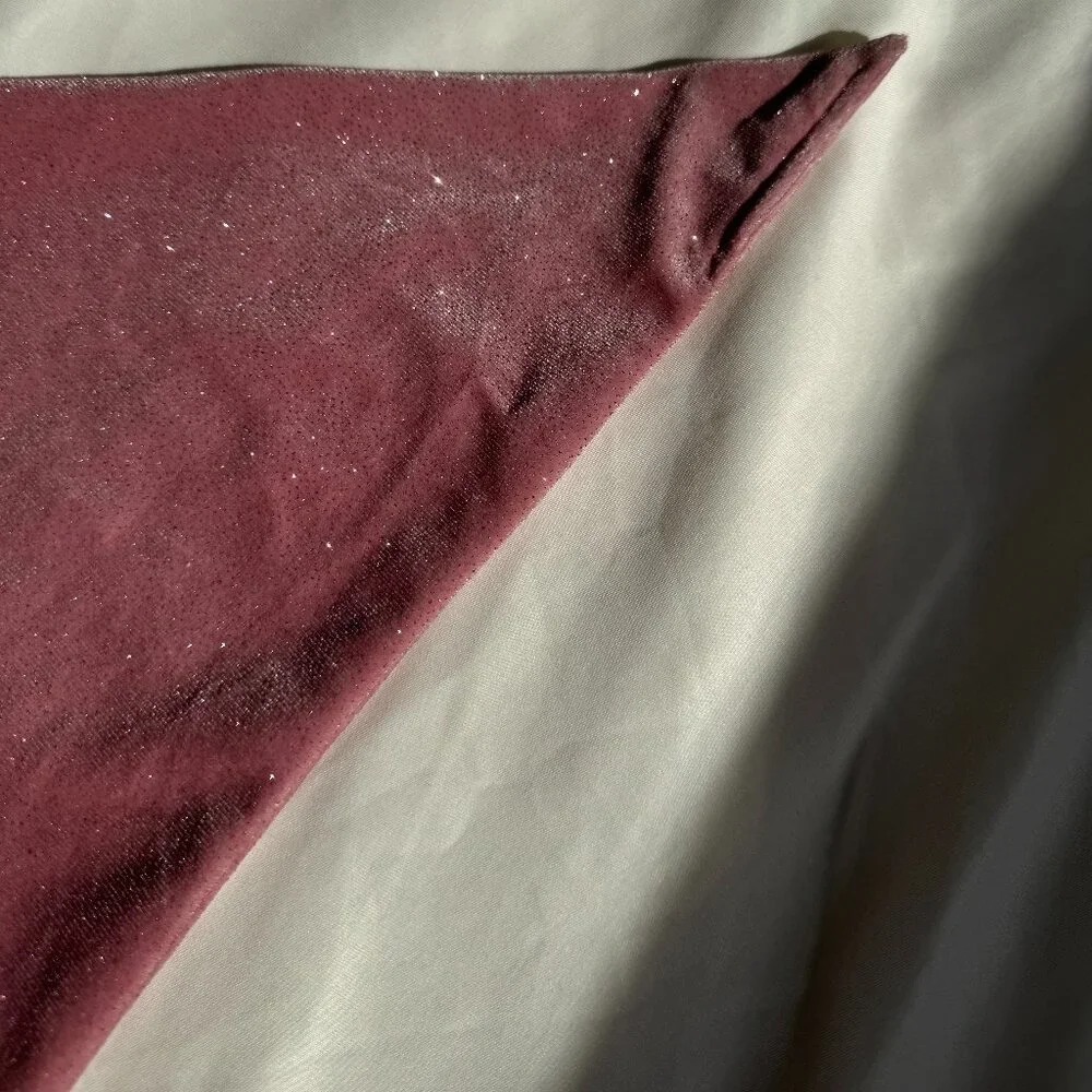 EUC, Solie & Co. Sparkly Berry Pink Faux Velvet Dog Bandana, Size Small